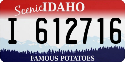 ID license plate I612716