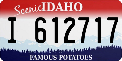ID license plate I612717