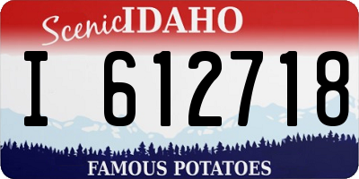 ID license plate I612718