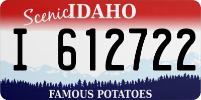 ID license plate I612722