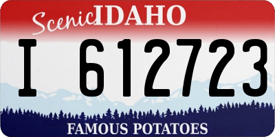 ID license plate I612723