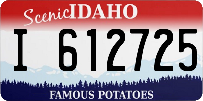 ID license plate I612725