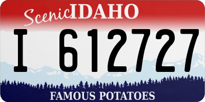 ID license plate I612727