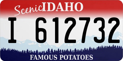 ID license plate I612732