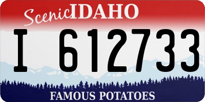 ID license plate I612733