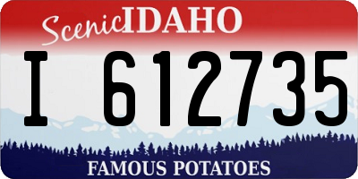 ID license plate I612735