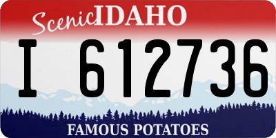 ID license plate I612736