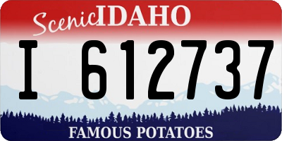 ID license plate I612737