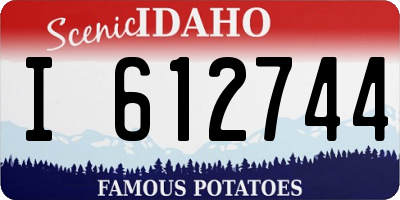 ID license plate I612744