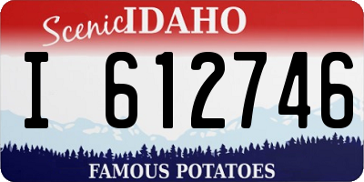 ID license plate I612746