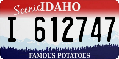 ID license plate I612747