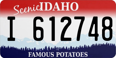 ID license plate I612748