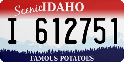 ID license plate I612751