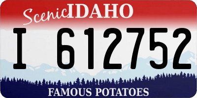 ID license plate I612752