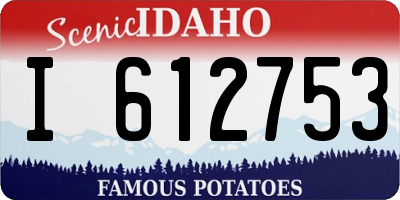 ID license plate I612753