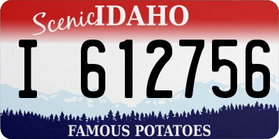 ID license plate I612756