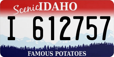 ID license plate I612757