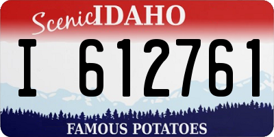 ID license plate I612761