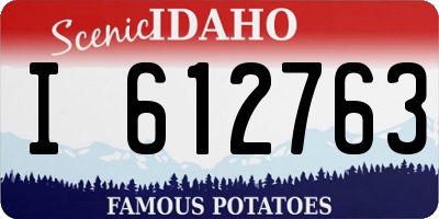 ID license plate I612763