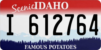 ID license plate I612764