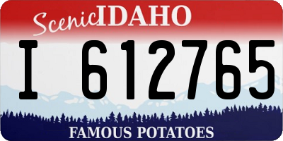 ID license plate I612765