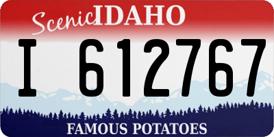 ID license plate I612767
