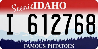 ID license plate I612768