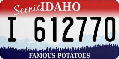 ID license plate I612770