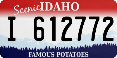 ID license plate I612772