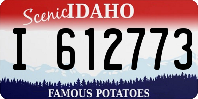 ID license plate I612773