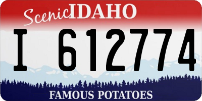 ID license plate I612774