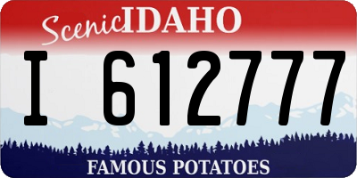 ID license plate I612777