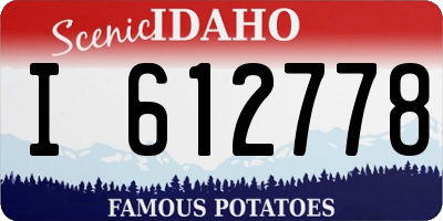 ID license plate I612778
