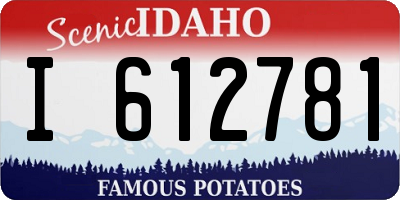 ID license plate I612781