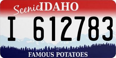 ID license plate I612783