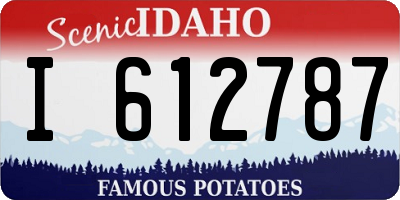 ID license plate I612787