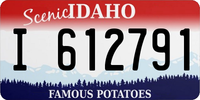 ID license plate I612791