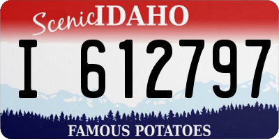 ID license plate I612797