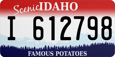 ID license plate I612798
