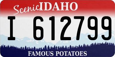 ID license plate I612799