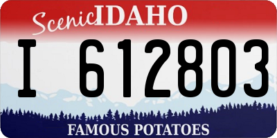 ID license plate I612803