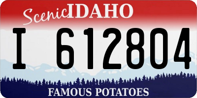 ID license plate I612804