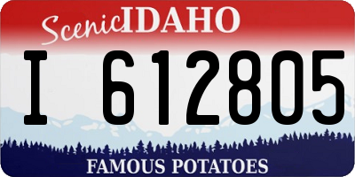 ID license plate I612805