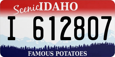 ID license plate I612807