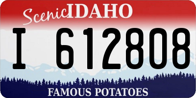 ID license plate I612808