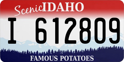 ID license plate I612809
