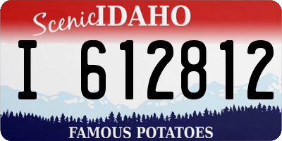 ID license plate I612812