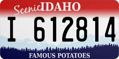 ID license plate I612814