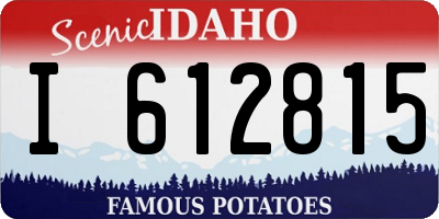 ID license plate I612815