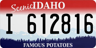 ID license plate I612816